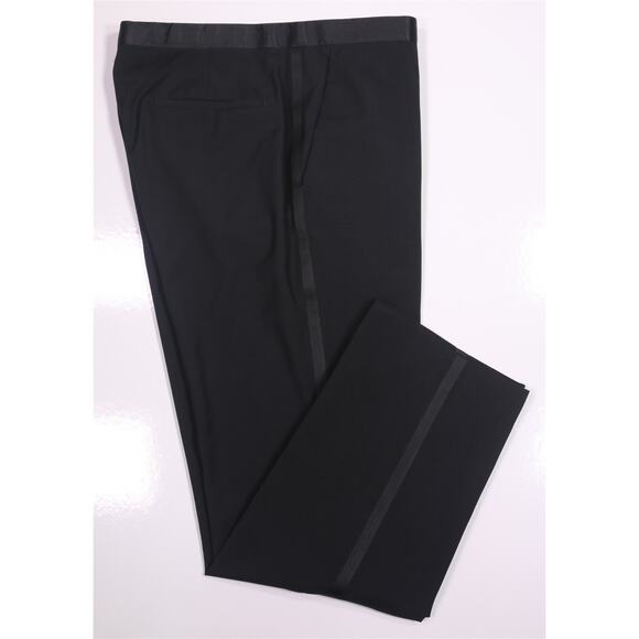 Hugo Boss The Stars/Glamour Black Flat Front Tuxedo Formal Pants Trousers 32x29 - Picture 1 of 7